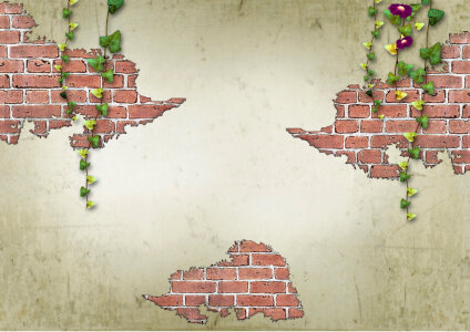 vintage brick wall background photo