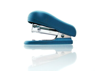 blue stapler photo