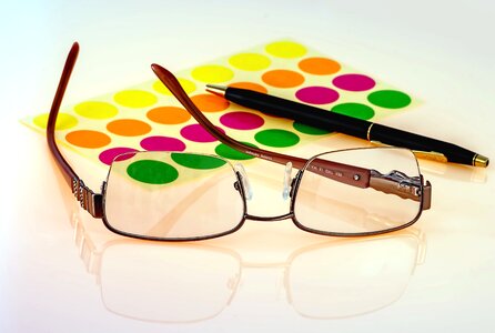 Colorful colors eyeglasses photo