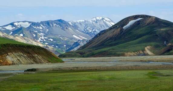 Iceland landmannalaugar trekking photo