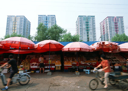 market and one of the busiest flea markets photo