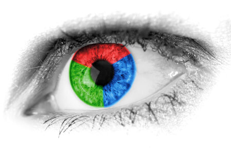 Red Green And Blue Eye photo