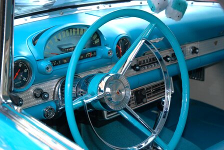 Car interior vintage photo