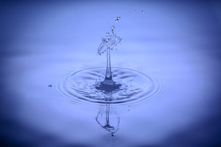 Water feature blue spray photo