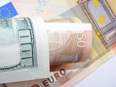 Euros euro dollar photo