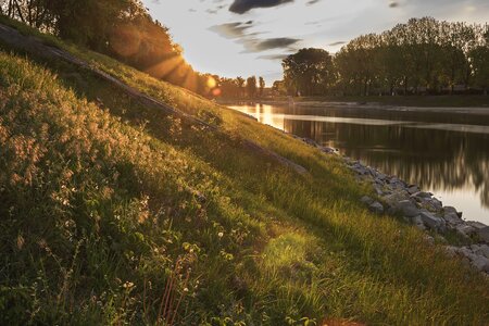 Grass lake landscape