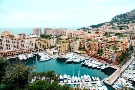 luxury yachts in the bay,Monte Carlo,Monaco,Europe photo