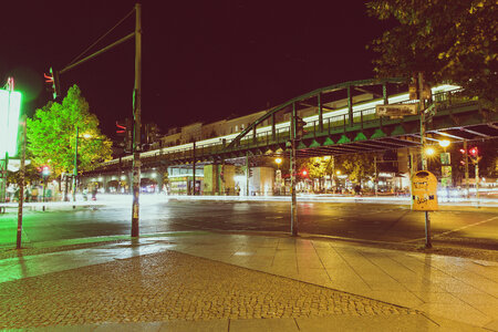 Berlin Night Lights Street photo