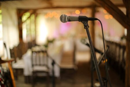 Microphone close-up interior decoration photo