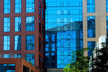 Glass Building in City photo