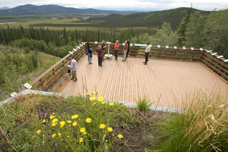 Visitors at viewing area of Tetlin National Wildlife Refuge photo