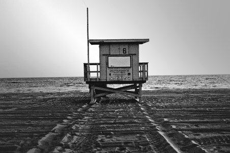 Beach black&white sea photo