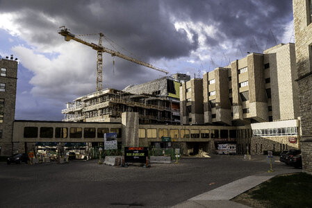 Construction going on at the University of Saskachewan in Saskatoon