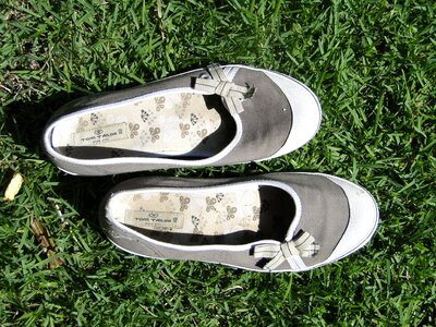Fashion grass feet photo
