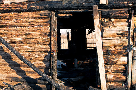 Burnt house photo