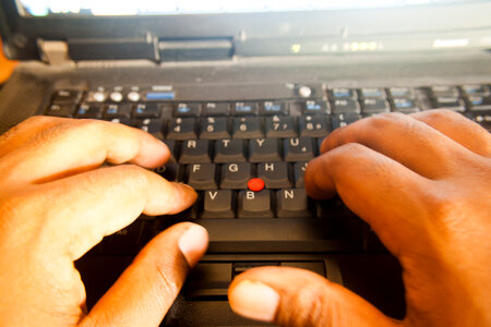 Typing On Keyboard