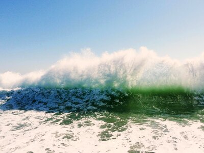 Beach blue sky horizon photo