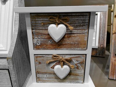 Box furniture heart photo