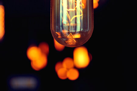 Vintage Bokeh Light Bulb photo