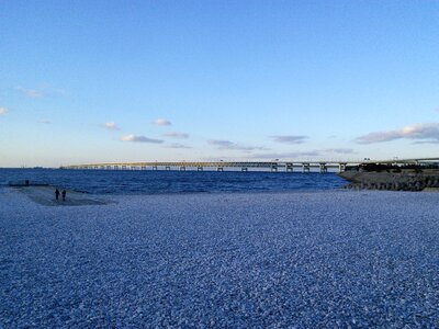 Marble beach coast bridge