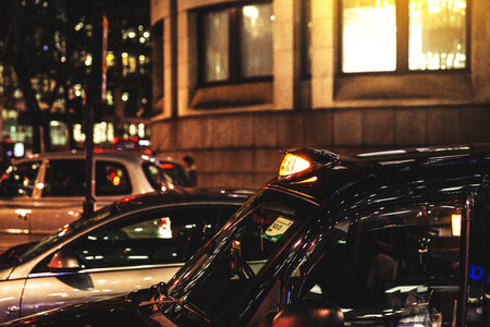 Taxi At Night photo