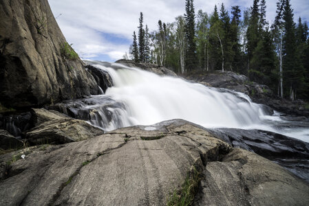 Water Falling from the top of Cameron Falls on the Ingraham Trail photo