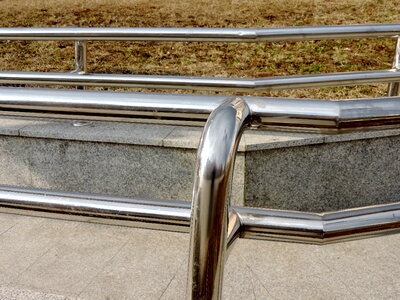 Fence metallic stainless steel photo