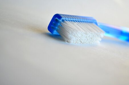 Blue brush close