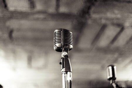 Vintage Music Band Microphone photo
