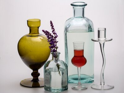 Glass form vase photo