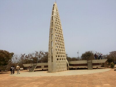 Monument people trees photo