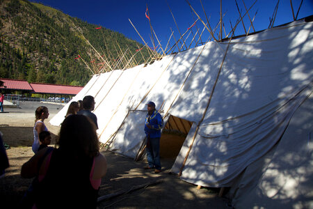Outside long tent