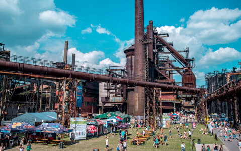 Ostrava Refinery with sky in Czech Republic
