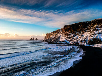 Winter Ocean Cliffs photo