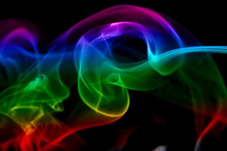 Rainbow Colored Smoke Waves photo