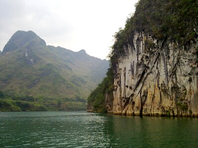 Water cliff landscape photo