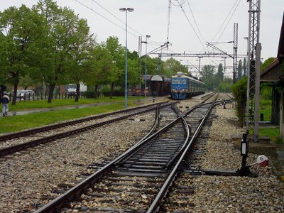 Train station of commuter trains from Belgrade photo