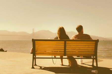 Together bench sitting photo