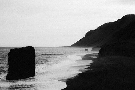 Black&white landscapes rocks photo