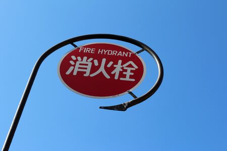Fire hydrant billboard fine weather