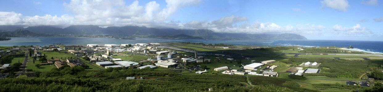 Panoramic view of Marine Corps Base Hawaii and Kaneohe Bay photo