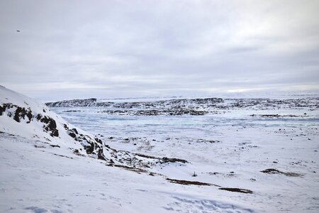 Icy Shore in Iqaluit, Nunavut Canada