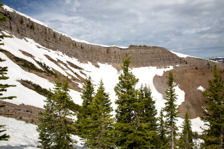 Granite Canyon with snow in Grand Teton National Park photo