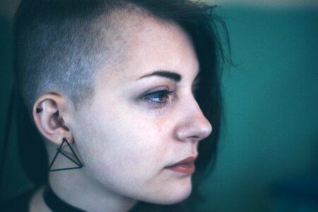 Face girl hair