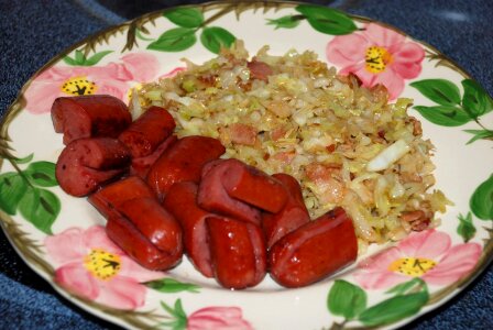 Meals cabbage sausage