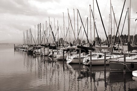 Boats black white