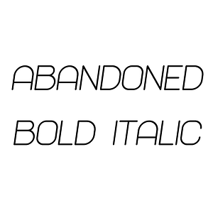 Abandoned Bold Italic