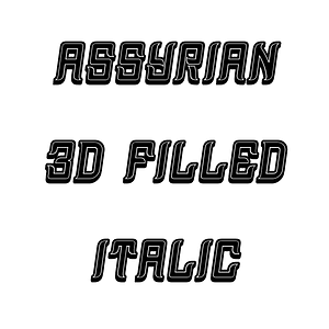 Assyrian 3D Filled Italic