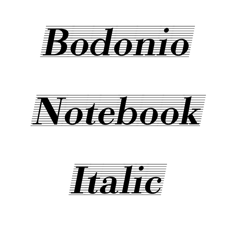 Bodonio Notebook Italic