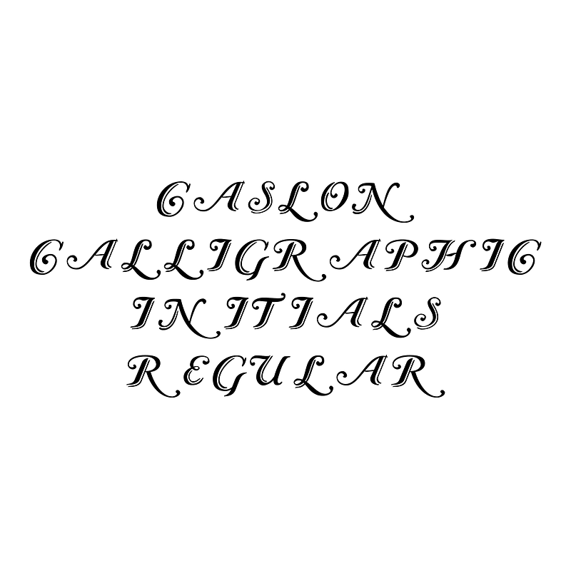 Caslon Calligraphic Initials Regular